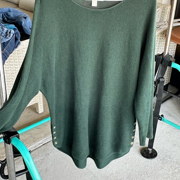 Michael Kors Sweaters - Michael Kors Forest Green Sweater with Button Details